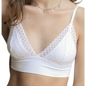 White Waistband Loop Lace Brami /Bralette/Bra